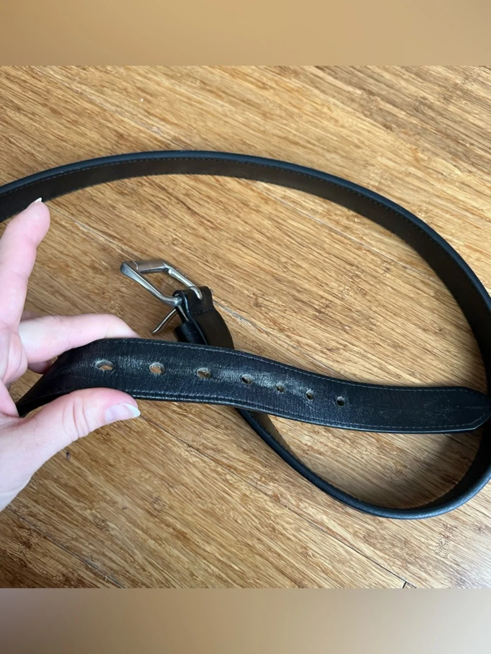 DULUTH TRADING Men's Lifetime Classic‎ Black Leather Heavyweight Belt